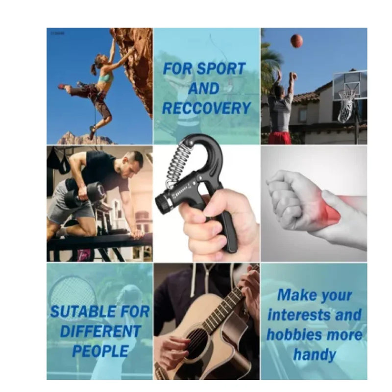 Hand Grip Ajustável 5–60kg – Fortalecedor de Mãos e Antebraço, Reabilitação e Treino de Força