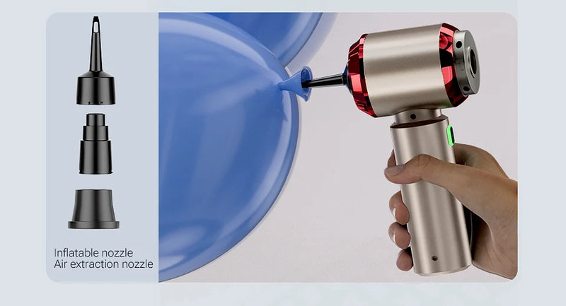 Aspirador Portátil 3 em 1 Sem Fio – Aspira, Sopra e Infla | Recarregável 100W com Filtro HEPA