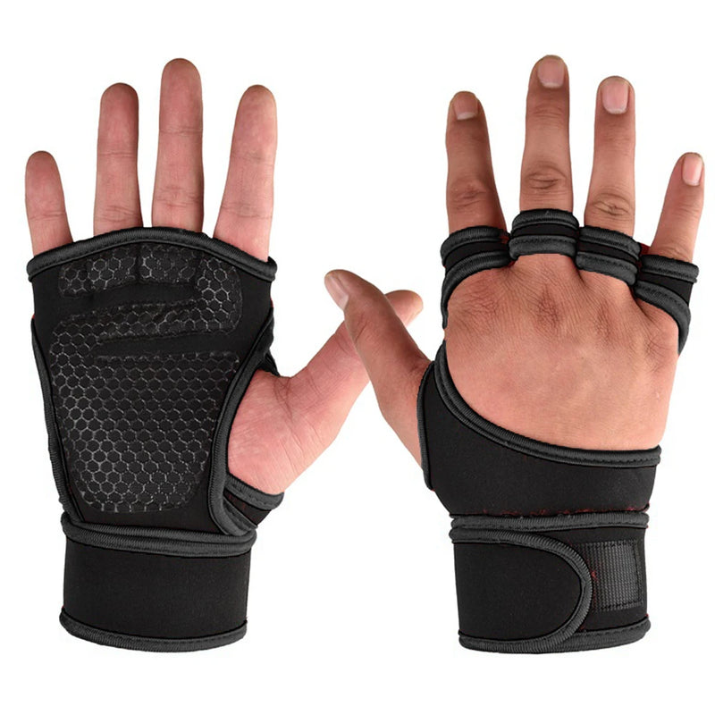 Gants d'entraînement de fitness unisexes – Support de poignet intégré, paume antidérapante et ventilation active | Musculation, Crossfit et Haltérophilie