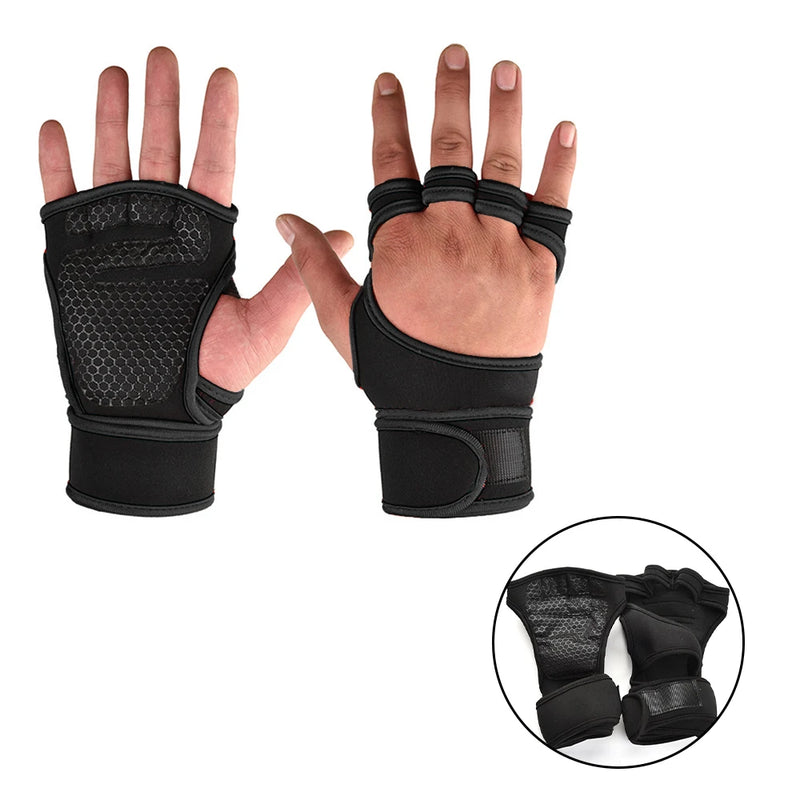 Gants d'entraînement de fitness unisexes – Support de poignet intégré, paume antidérapante et ventilation active | Musculation, Crossfit et Haltérophilie