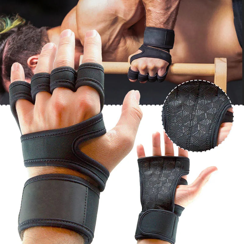 Gants d'entraînement de fitness unisexes – Support de poignet intégré, paume antidérapante et ventilation active | Musculation, Crossfit et Haltérophilie