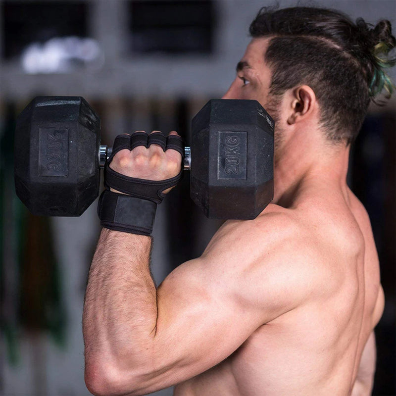 Gants d'entraînement de fitness unisexes – Support de poignet intégré, paume antidérapante et ventilation active | Musculation, Crossfit et Haltérophilie