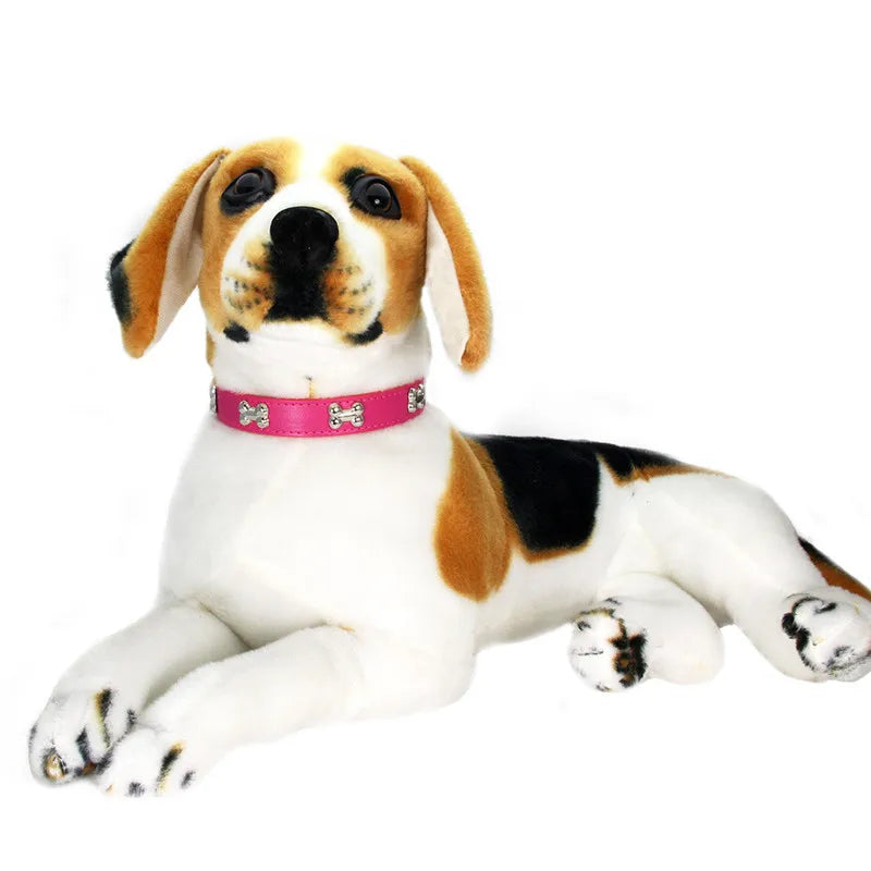 Coleira de Couro Durável para Cães e Gatos – Para Filhotes, Pequenos e Grandes Pets