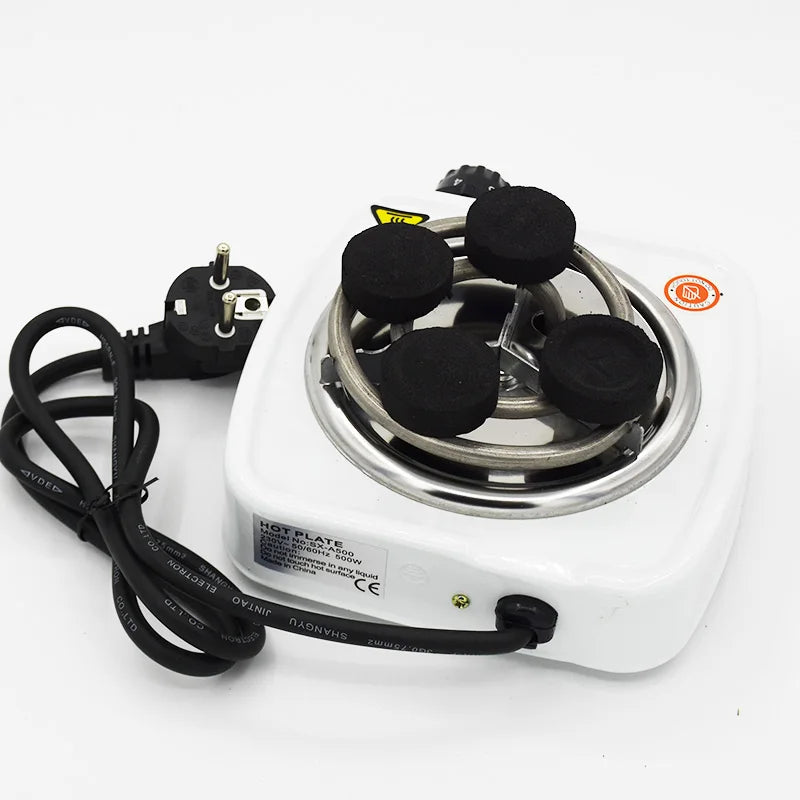 Fogão Elétrico 500W para Shisha e Café – Compacto e Portátil