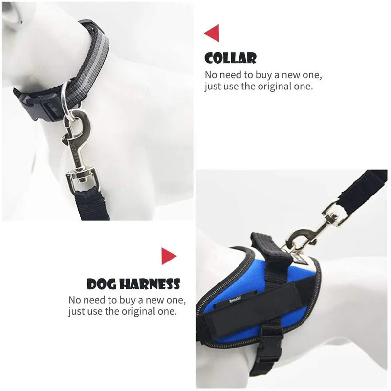 Ceinture de sécurité réglable pour chien et chat – Clip de véhicule | Guide de connexion rapide pour un transport en toute sécurité