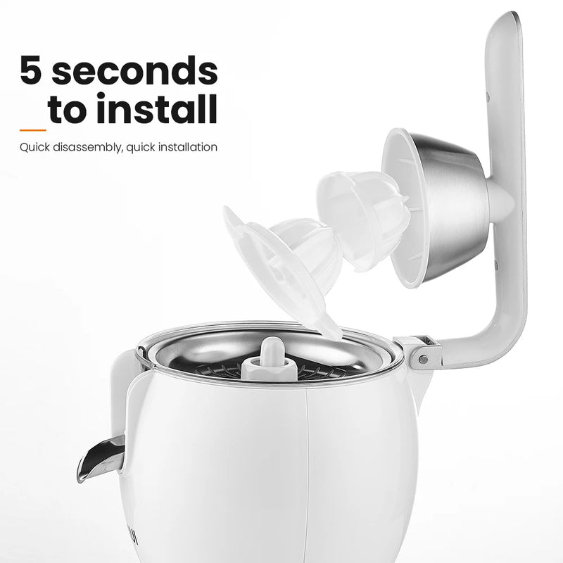 Espremedor de Frutas Cítricas Profissional MIUI Planetech – 200W, Motor Cobre Puro, BPA Free, Inox, Uso Comercial / Domiciliar
