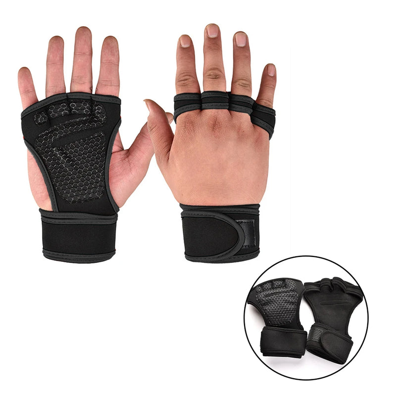 Gants d'entraînement de fitness unisexes – Support de poignet intégré, paume antidérapante et ventilation active | Musculation, Crossfit et Haltérophilie