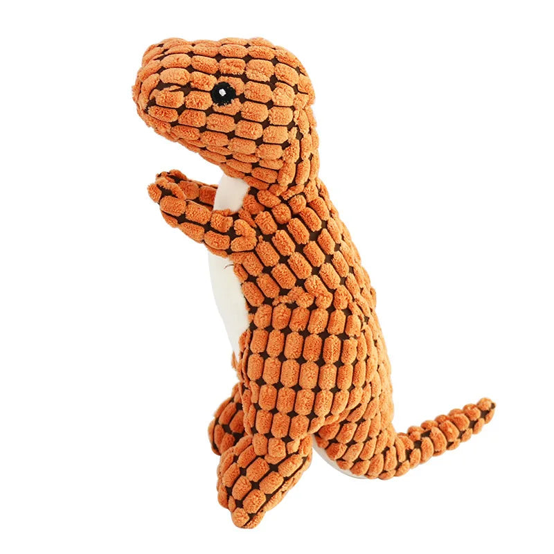 Brinquedo de Pelúcia para Pets – Dinossauro Engraçado com Som | Estimula Mordida, Treino e Exercício