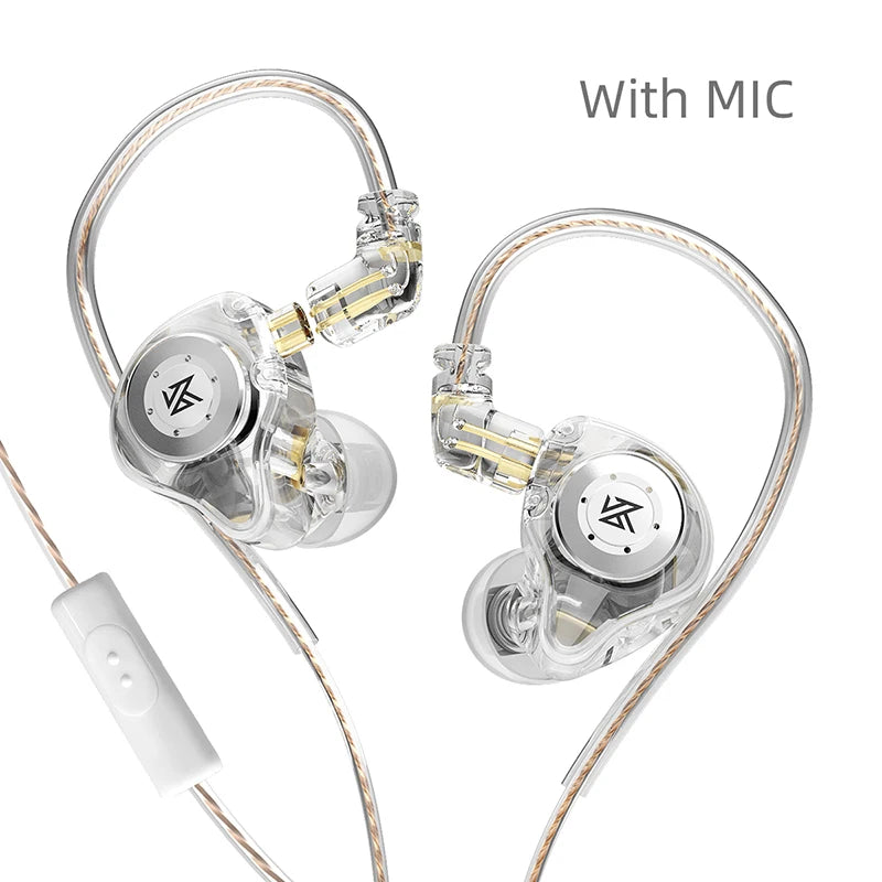 Fone KZ EDX Pro com Fio | Alta Fidelidade | In-Ear Monitor | Grave Potente | Ideal para Música, Jogo e Estúdio | Cancelamento de Ruído