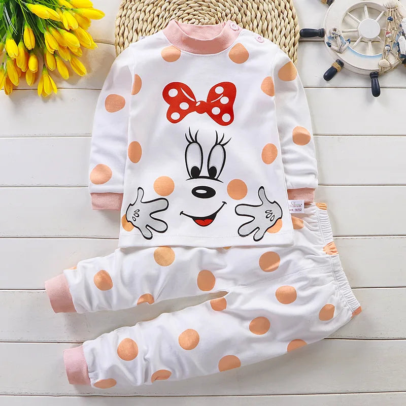 Conjunto Infantil de Algodão – Roupas de Inverno e Outono | Meninos e Meninas | Pijama ou Roupa de Dormir | Presente de Natal