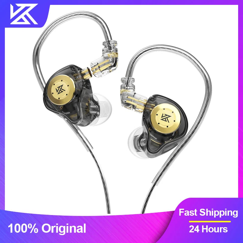 Fone KZ EDX Pro com Fio | Alta Fidelidade | In-Ear Monitor | Grave Potente | Ideal para Música, Jogo e Estúdio | Cancelamento de Ruído