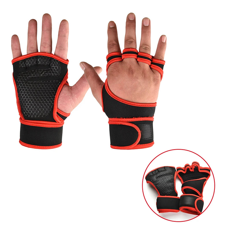Gants d'entraînement de fitness unisexes – Support de poignet intégré, paume antidérapante et ventilation active | Musculation, Crossfit et Haltérophilie