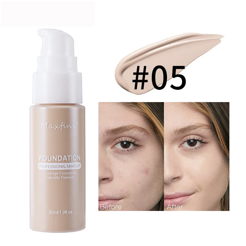 Liquid Foundation with Professional Corrective Effect – High Coverage, Long Lasting, Waterproof and Sweatproof | Natural Finish, Anti-Oil, Allergy Alert