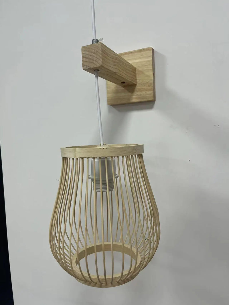 Lustre de Bambu Pendente Artesanal Natural para Sala Quarto Varanda