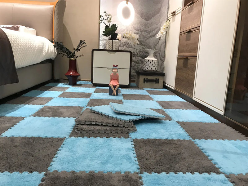 Tapis en peluche douce pour enfants | Tapis puzzle EVA pour bébés | Confort et sécurité dans le jeu