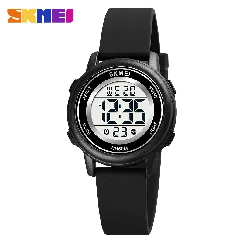 Montre LED colorée pour enfants SKMEI 1721 – Étanche, alarme et style sportif !
