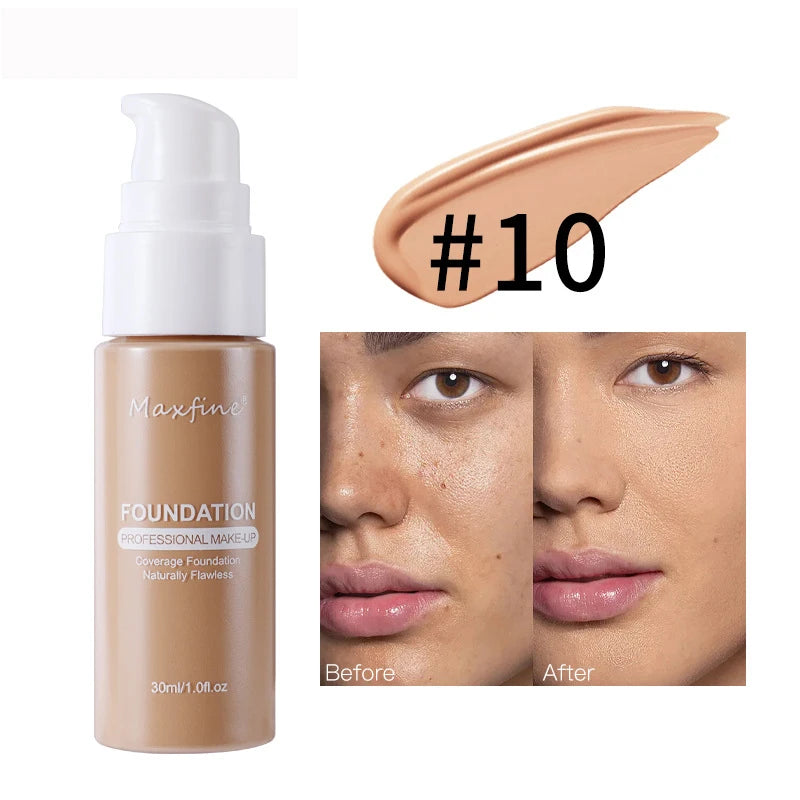 Liquid Foundation with Professional Corrective Effect – High Coverage, Long Lasting, Waterproof and Sweatproof | Natural Finish, Anti-Oil, Allergy Alert