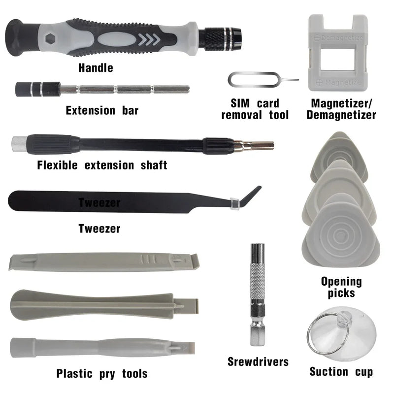 115 in 1 Precision Screwdriver Kit — Professional Set for Electronics Repair, PC, Cell Phone, Laptop, MacBook and More