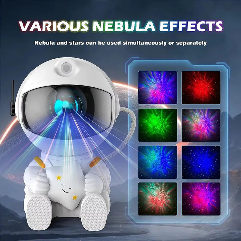Projetor de Luz 2025 - Céu Estrelado, Aurora, Astronauta, Nebulosa para Teto