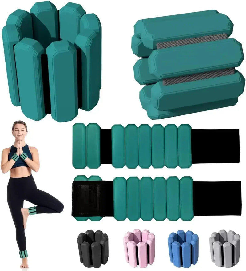 Poids réglables pour poignets et chevilles – Paire portable pour le yoga, la course à pied, le cardio et la musculation | Unisexe, confortable et sûr