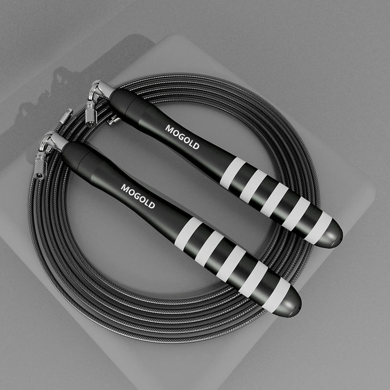 Corda de Pular de Velocidade com Fio de Aço – Ajustável, Rápida e Resistente | Ideal para Crossfit, HIIT, Perda de Peso e Treinos em Casa