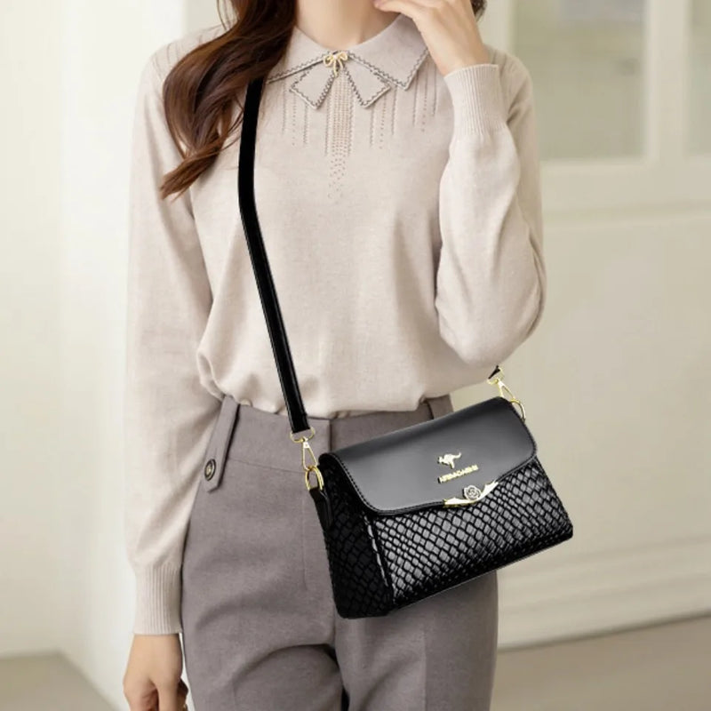 Bolsa Feminina de Couro PU Trançado de Grife: Luxo e Elegância para o Dia a Dia e Ocasiões Especiais