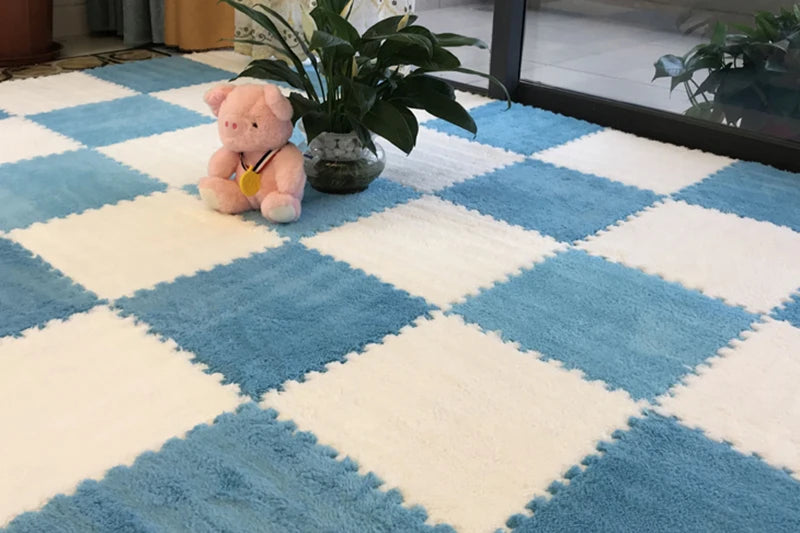Tapis en peluche douce pour enfants | Tapis puzzle EVA pour bébés | Confort et sécurité dans le jeu
