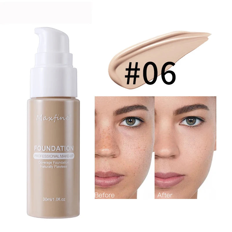 Liquid Foundation with Professional Corrective Effect – High Coverage, Long Lasting, Waterproof and Sweatproof | Natural Finish, Anti-Oil, Allergy Alert