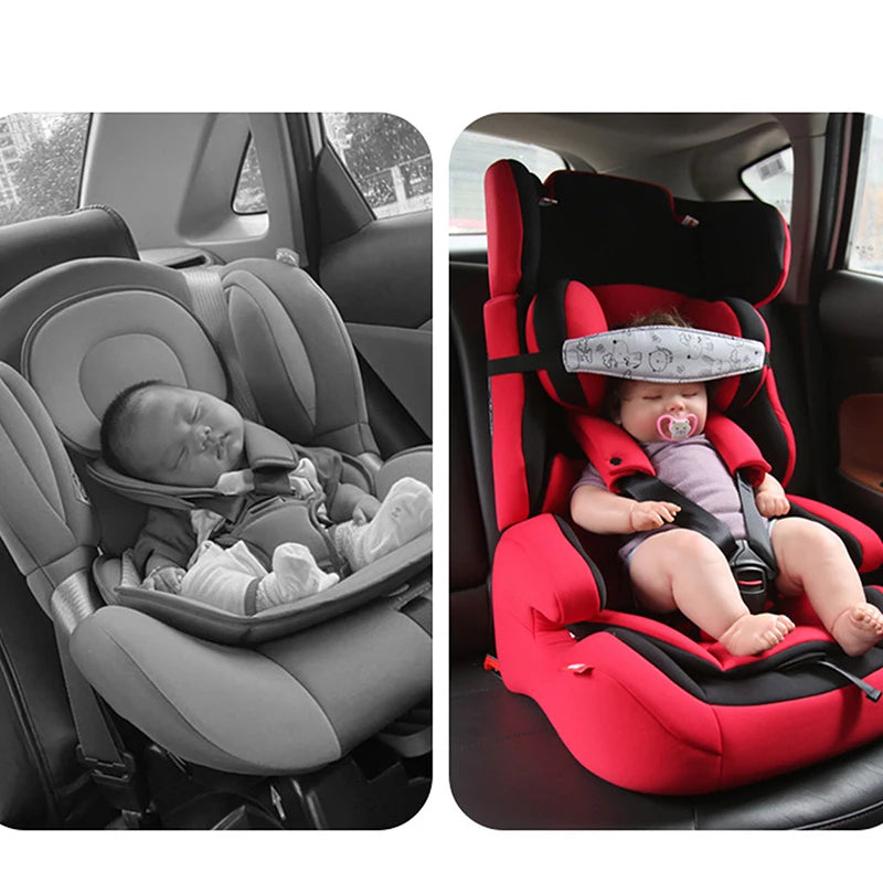Apoio de Cabeça para Bebê – Faixa de Segurança para Cinto de Carro e Carrinho | Conforto Durante o Sono