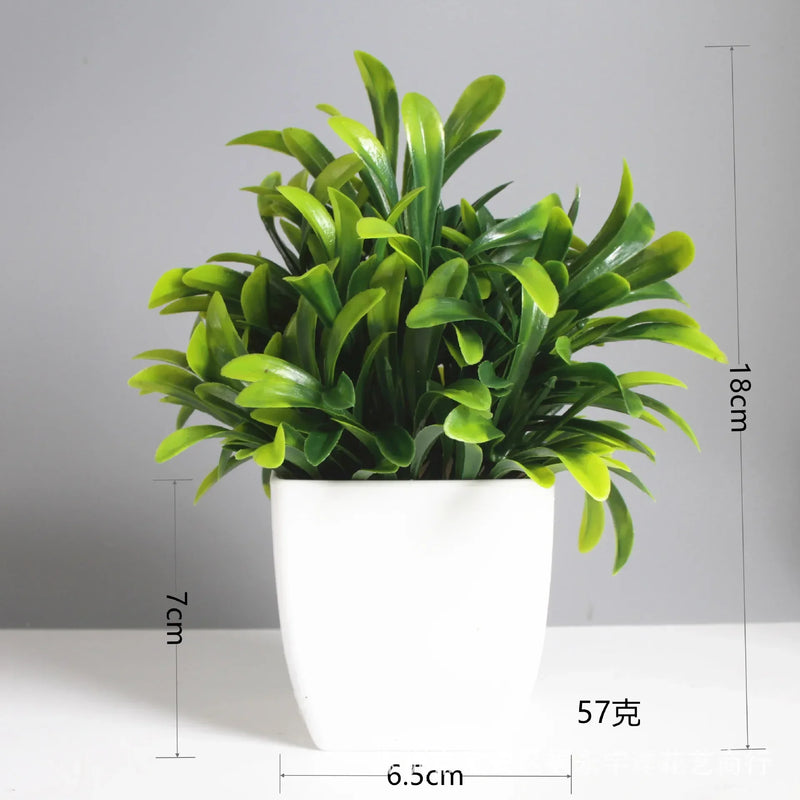 Bonsai Artificial Verde Eucalipto em Vaso – Planta Decorativa para Casa, Escritório e Jardim