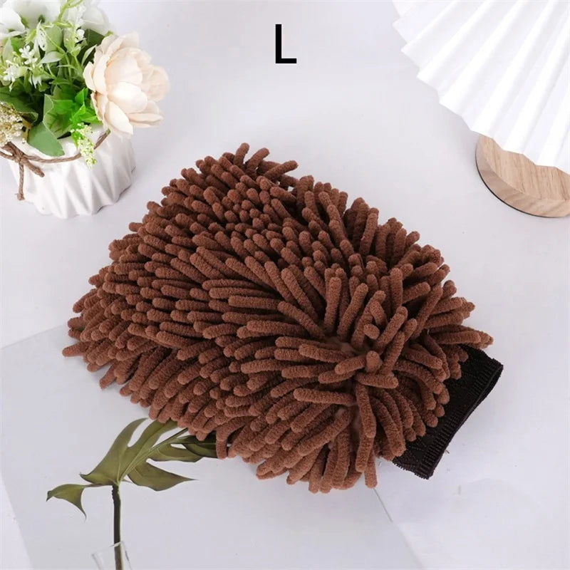 Double-Sided Chenille Car Wash Glove | Soft and Thick Plush | Car Cleaning Accessory
