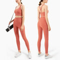 Conjunto Fitness Feminino com Legging e Top – Roupa de Academia para Ioga, Corrida e Musculação | Tecido Respirável, Cintura Alta e Suporte no Sutiã