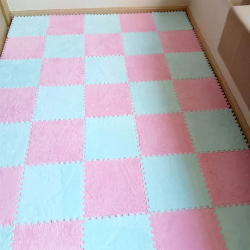 Tapis en peluche douce pour enfants | Tapis puzzle EVA pour bébés | Confort et sécurité dans le jeu