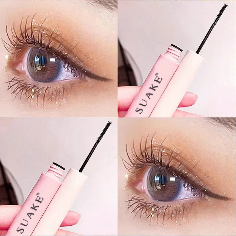 Matte Mascara with Silk Fibers – Long, Curled, Natural Lashes | Precision Brush, Quick Dry, Waterproof, Black &amp; Brown