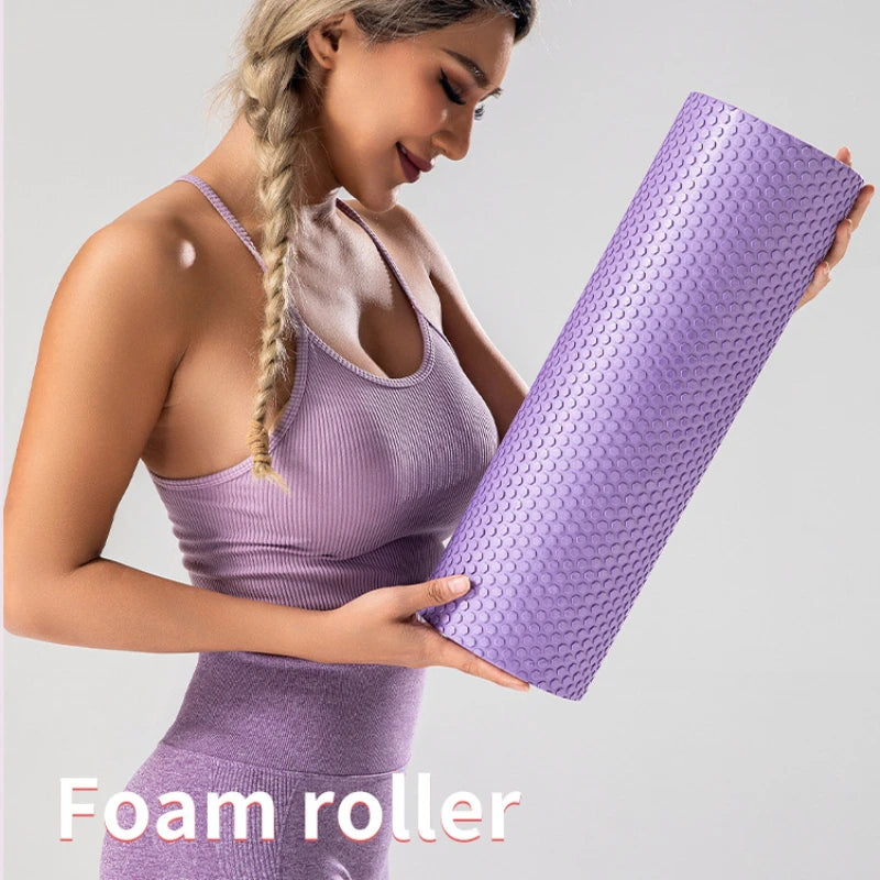 Rouleau en mousse EVA pour massage et yoga – 30/45/60 cm, Pilates, relâchement myofascial, entraînement et physiothérapie