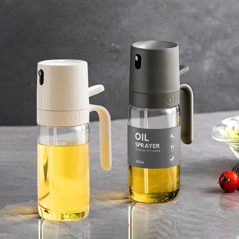 Pulverizador de Óleo de Cozinha Premium – Spray em Vidro Reutilizável, Neblina Fina e Econômica
