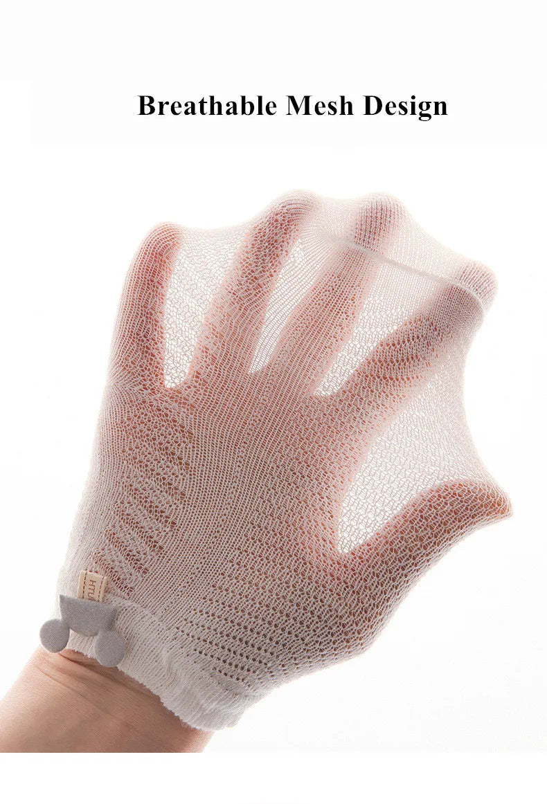 Lot de 4 paires de chaussettes fines pour bébé – Coton respirant, style mignon et confort pour l'été