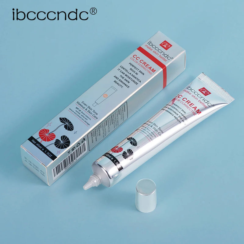 CC Cream Facial com Centella Asiática 45ml ou 15ml – Correção de Cor, Clareamento e Hidratação | Base Natural com Adaptação ao Tom da Pele | ibcccndc