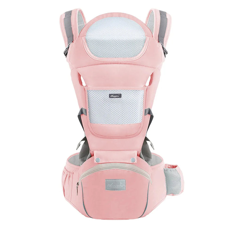 Canguru Ergonômico Multifuncional com Banquinho de Apoio | De Recém-nascido a Toddler