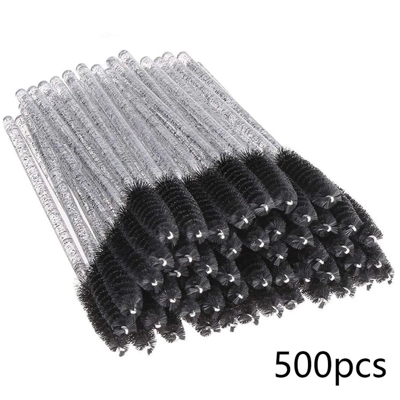500 / 1000 Pincéis Descartáveis para Cílios e Sobrancelhas | Aplicador de Rímel | Escova de Extensão | Atacado Profissional