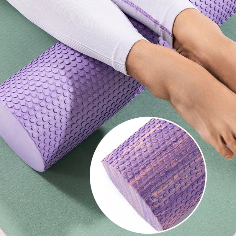 Rouleau en mousse EVA pour massage et yoga – 30/45/60 cm, Pilates, relâchement myofascial, entraînement et physiothérapie
