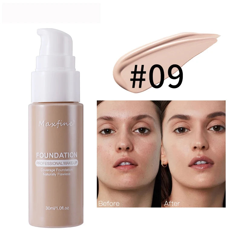 Liquid Foundation with Professional Corrective Effect – High Coverage, Long Lasting, Waterproof and Sweatproof | Natural Finish, Anti-Oil, Allergy Alert