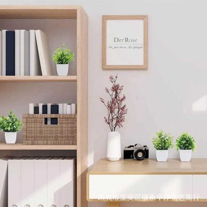 Bonsai Artificial Verde Eucalipto em Vaso – Planta Decorativa para Casa, Escritório e Jardim