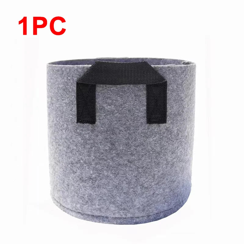 Sacos de Cultivo com Alças | 1 a 12 Galões | Tecido Respirável | Hortaliças, Flores, Ervas | Reutilizável e Resistente | Jardim e Varanda
