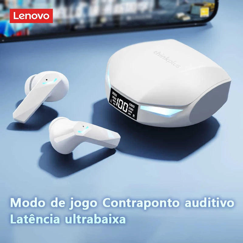 Fone Gamer Lenovo GM2 Pro Max | Bluetooth 5.4 | LED Display | À Prova D’Água | Cancelamento de Ruído | Baixa Latência