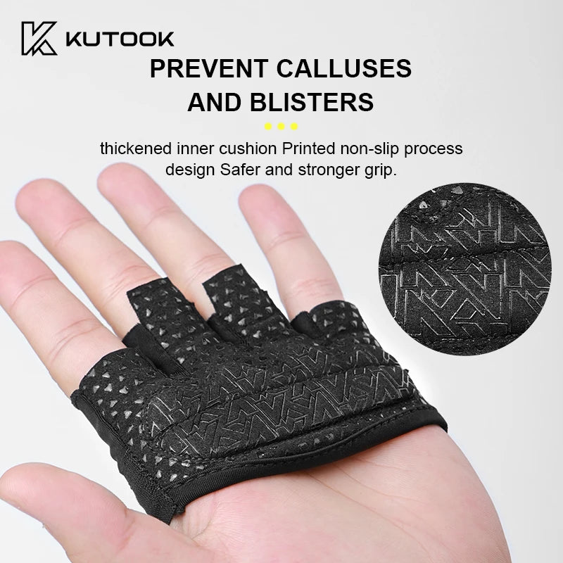 Gants de sport unisexes Kutook – 4 doigts, antidérapants, respirants, absorbant les chocs