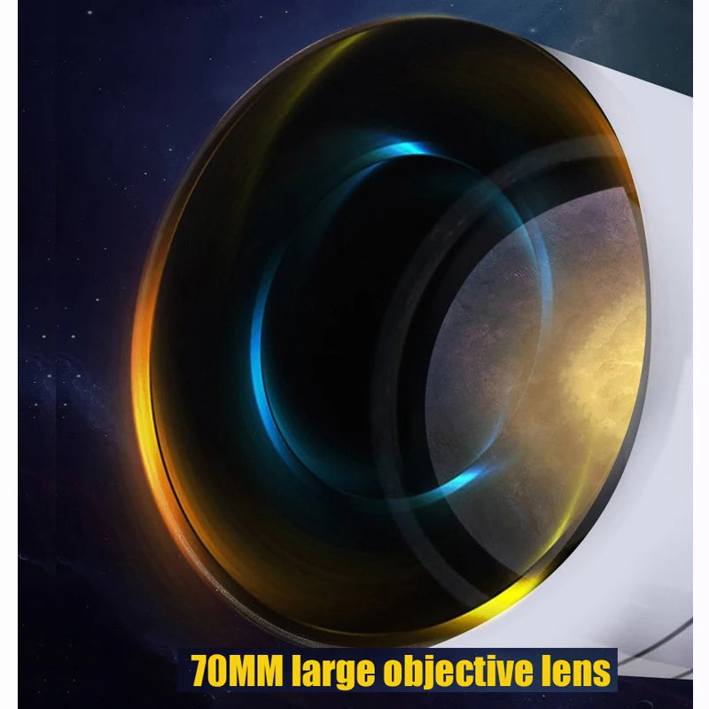 Telescópio Astronômico Profissional BORWOLF 70400 333X Alta Definição para Observação da Lua, Estrelas e Aves – Monocular