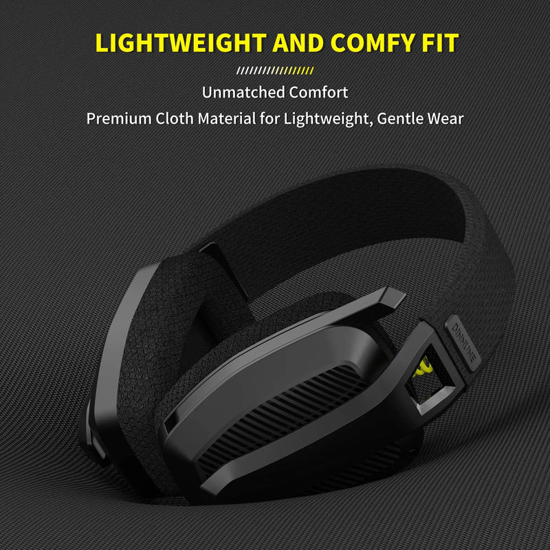 Fone de Ouvido Gamer BINNUNE | 2.4GHz Sem Fio + Bluetooth | Com Microfone para PS5, PS4, PC, Mac e Celular