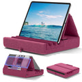 KDD Suporte Almofada para Tablet: Base Dobrável para iPad Pro, Tablets e eReaders - Dock Macio para Colo, Cama e Mesa com Bolso de Armazenamento e Suporte para Caneta Stylus