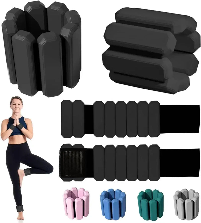 Poids réglables pour poignets et chevilles – Paire portable pour le yoga, la course à pied, le cardio et la musculation | Unisexe, confortable et sûr